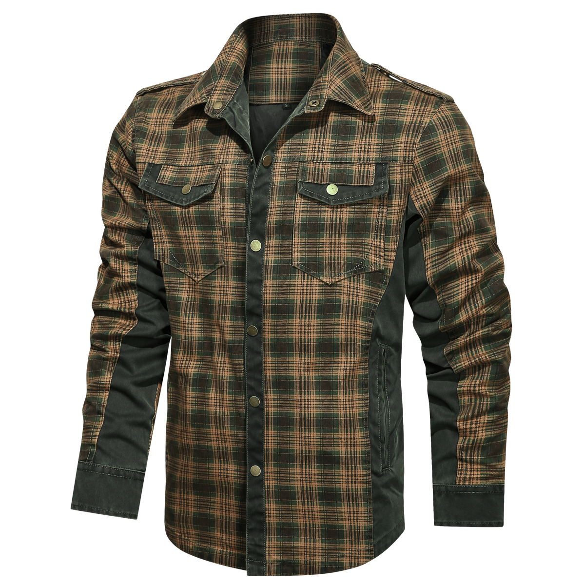 Herre Flanellskjorte Klassisk Design Langermet Bomull-Polyester 7