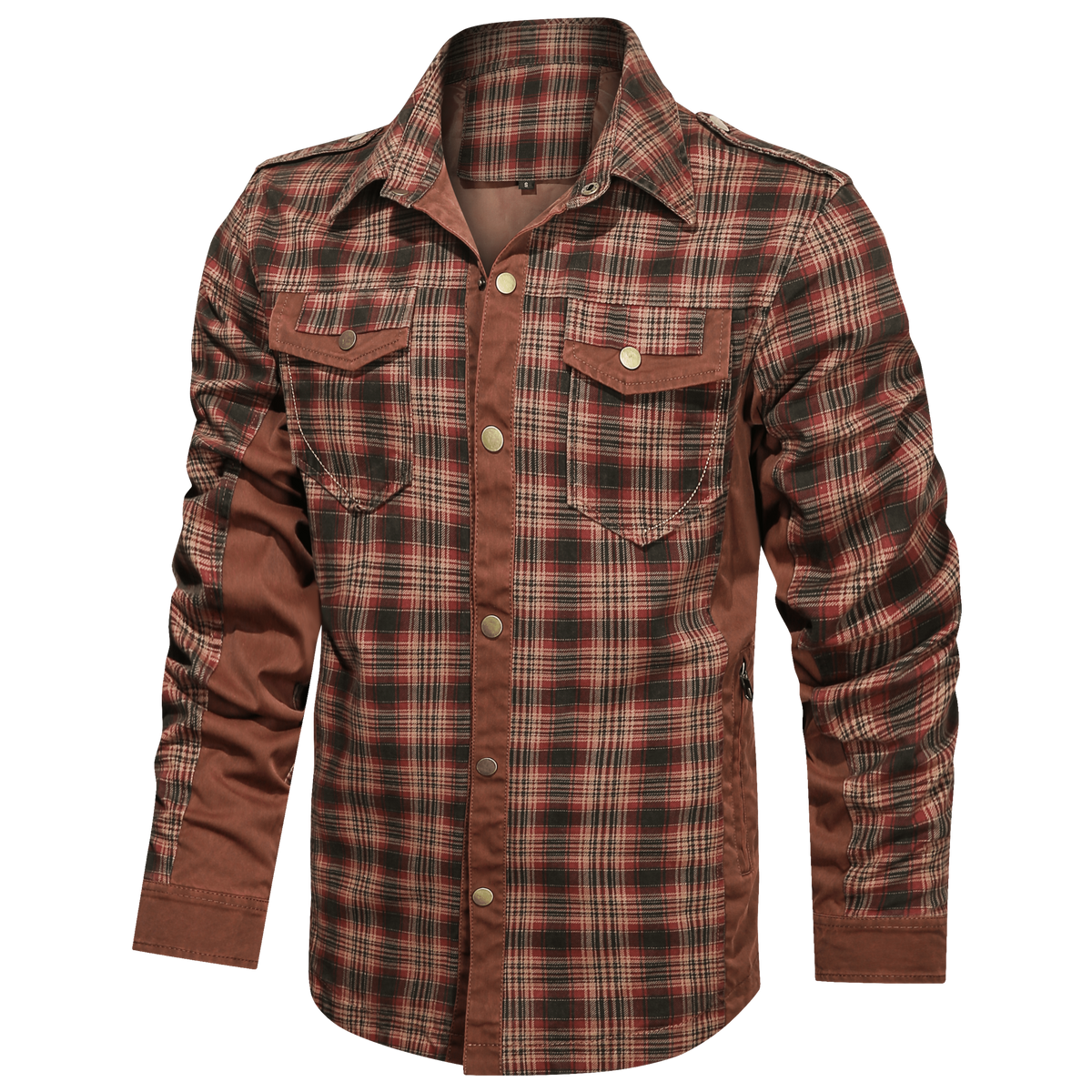 Herre Flanellskjorte Klassisk Design Langermet Bomull-Polyester 8
