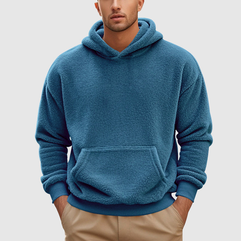 Herre Fleece-genser med hette 2