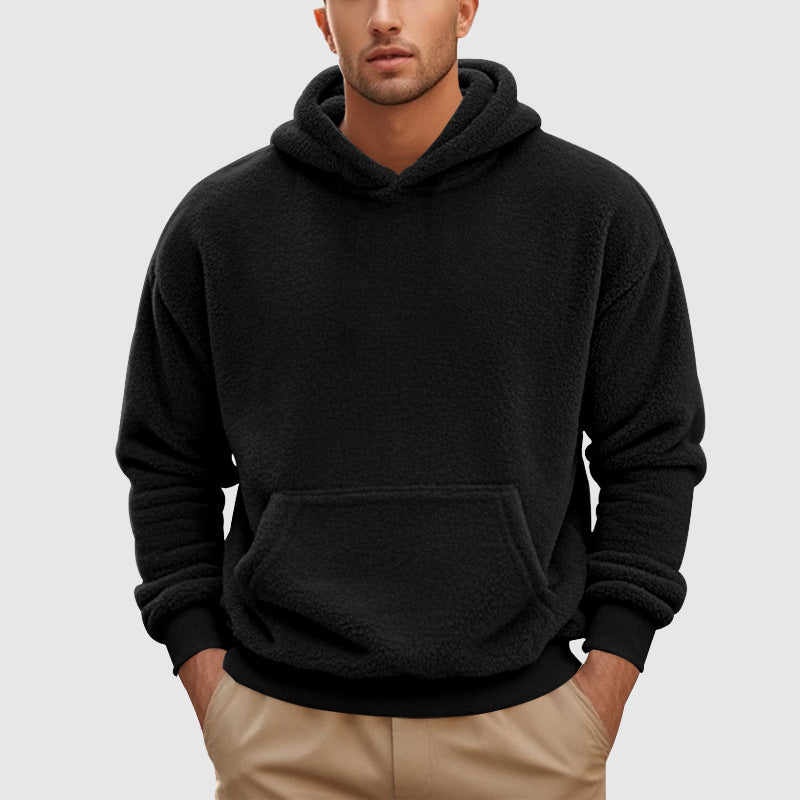 Herre Fleece-genser med hette 4