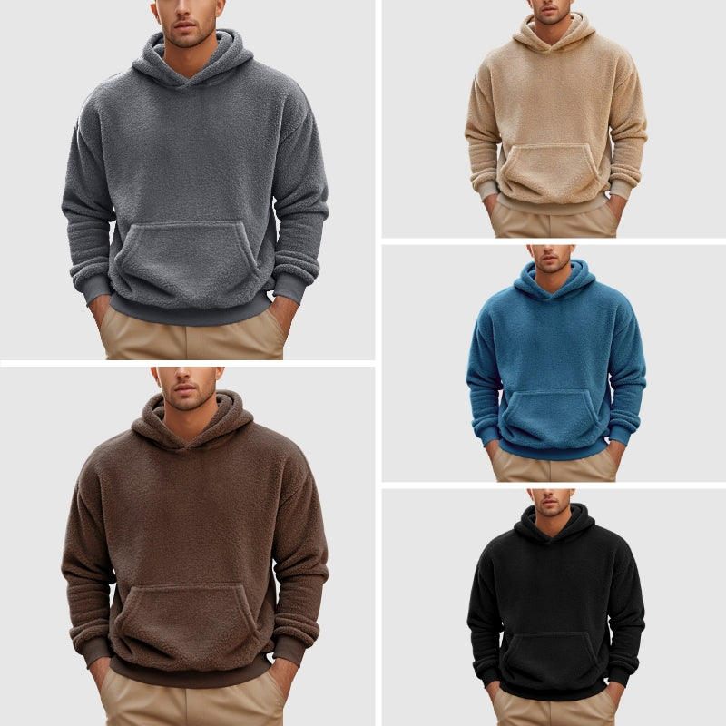 Herre Fleece-genser med hette 5