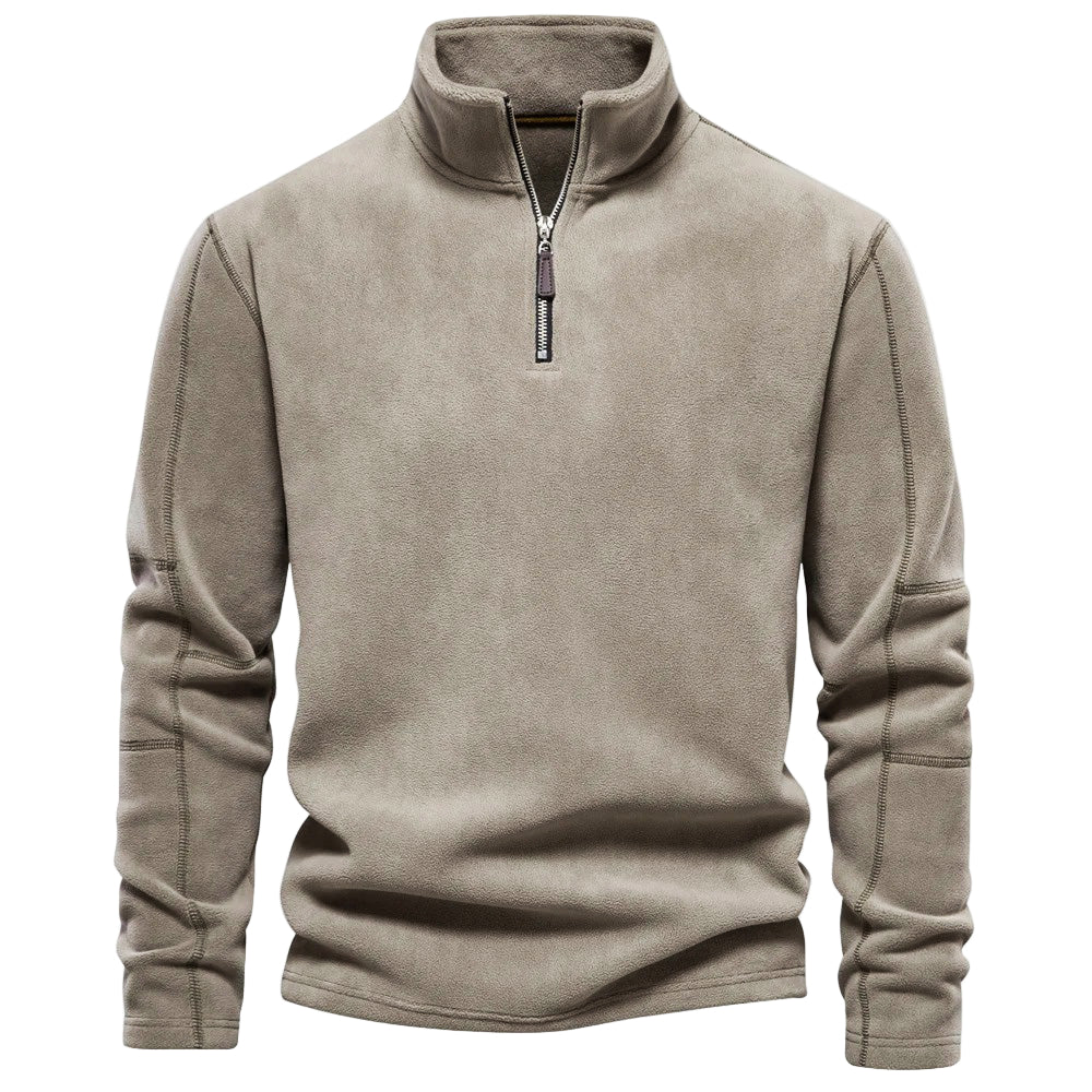 Herre Fleece Skjorte med Høy Krage 0