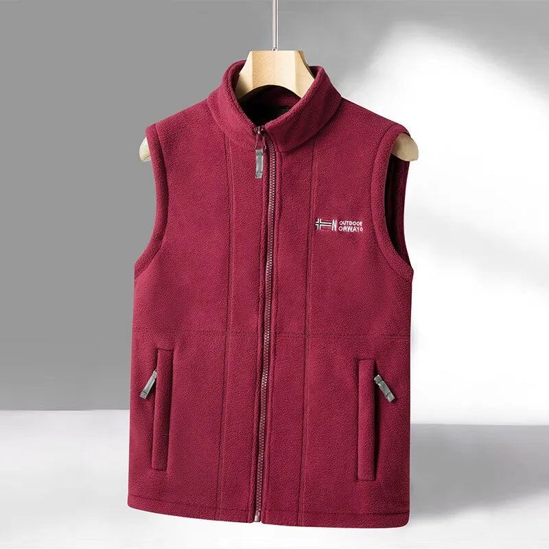 Herre Fleecevest med Geometrisk Design 1