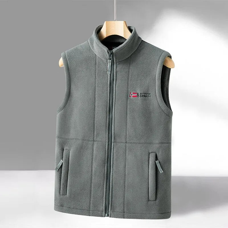 Herre Fleecevest med Geometrisk Design 4