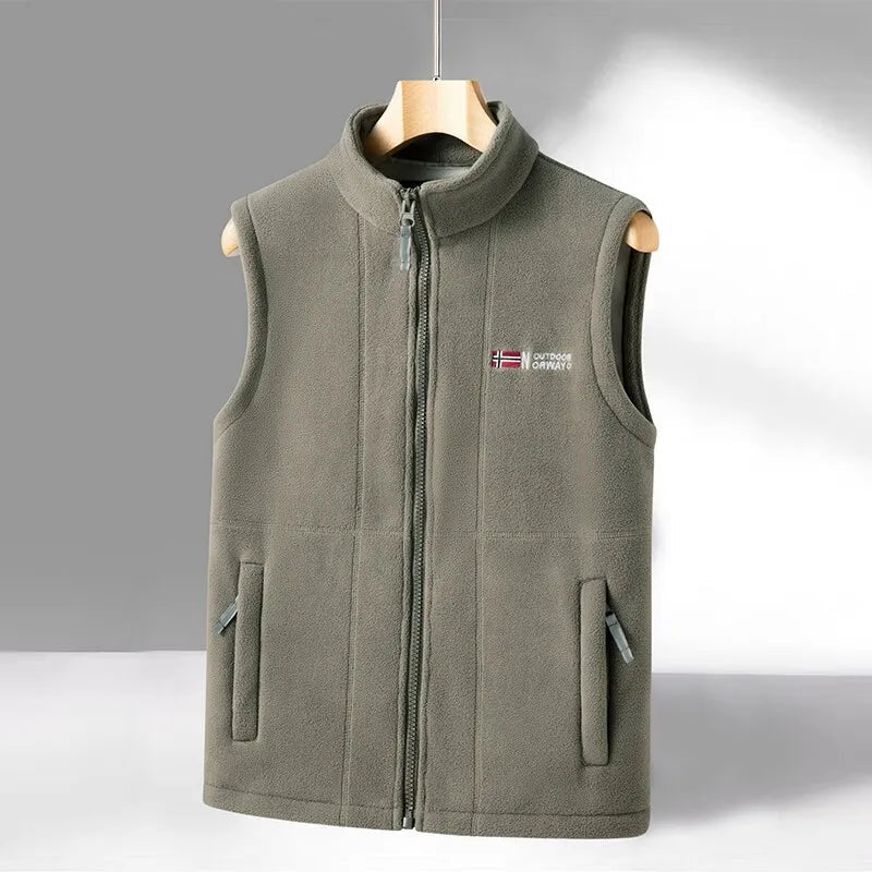 Herre Fleecevest med Geometrisk Design 6