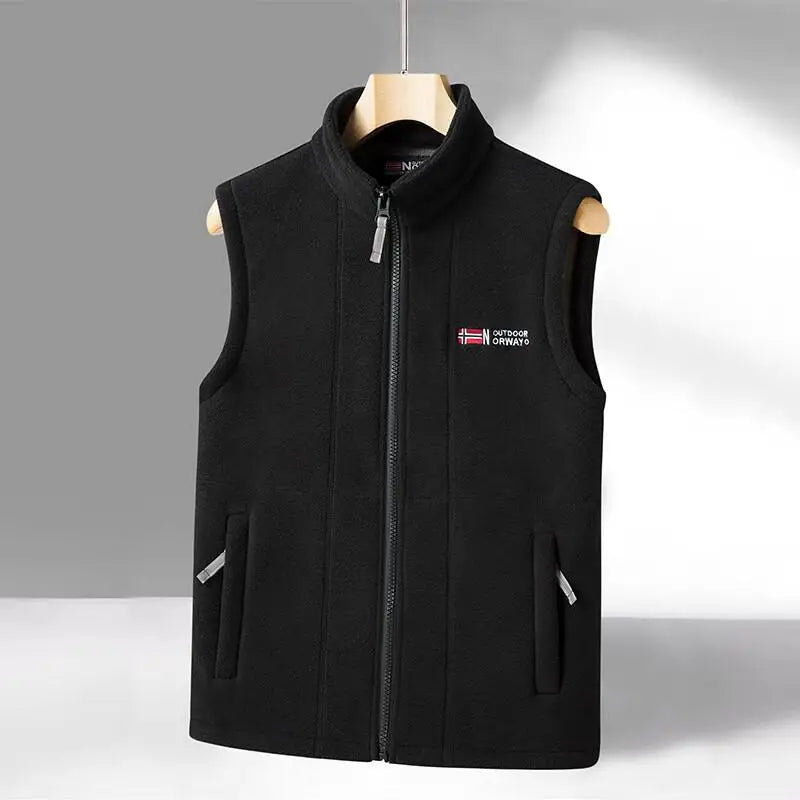 Herre Fleecevest med Geometrisk Design 8