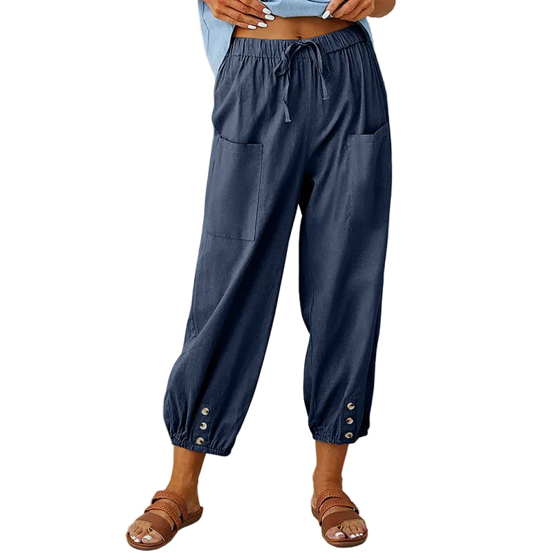 Herre Fritidsbukser med Snøring Mid Waist 0