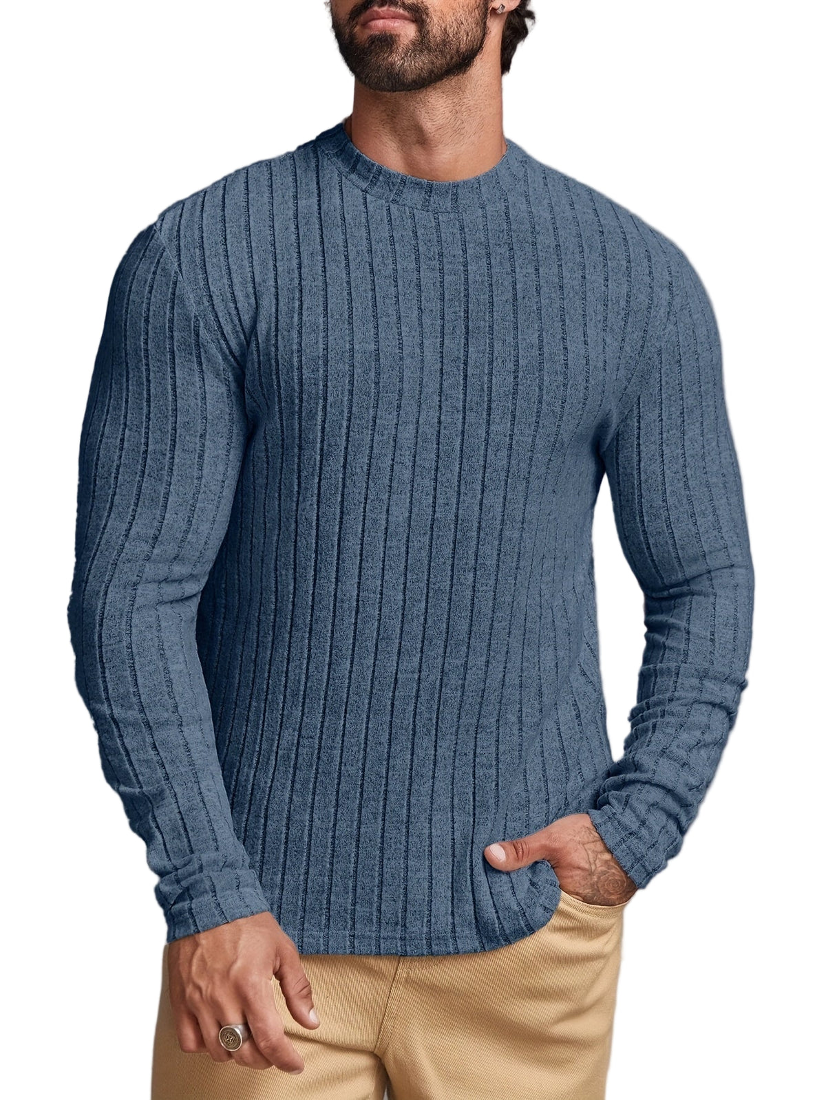 Herre Genser Crewneck Casual Stil Tidløs 0