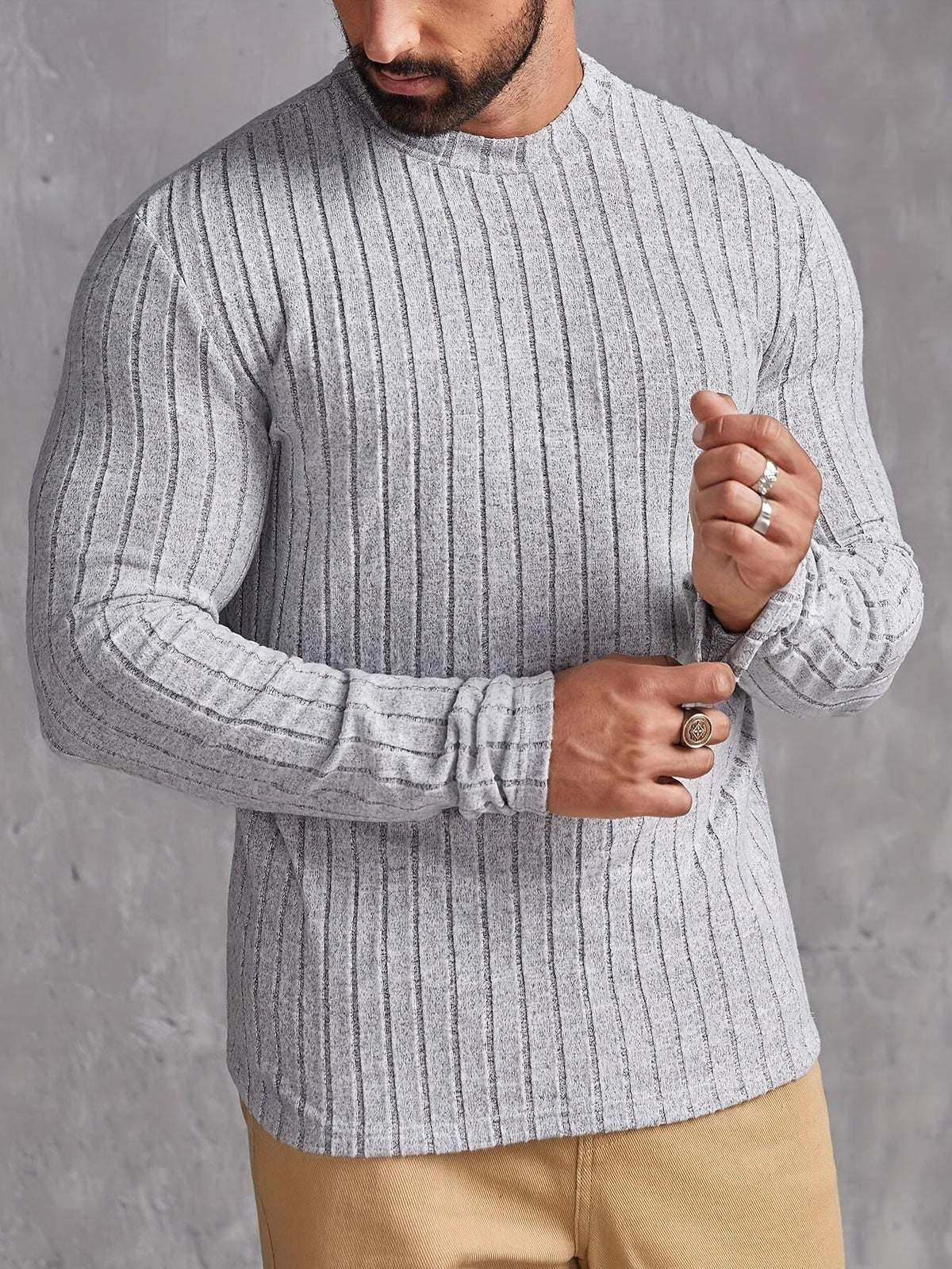 Herre Genser Crewneck Casual Stil Tidløs 2