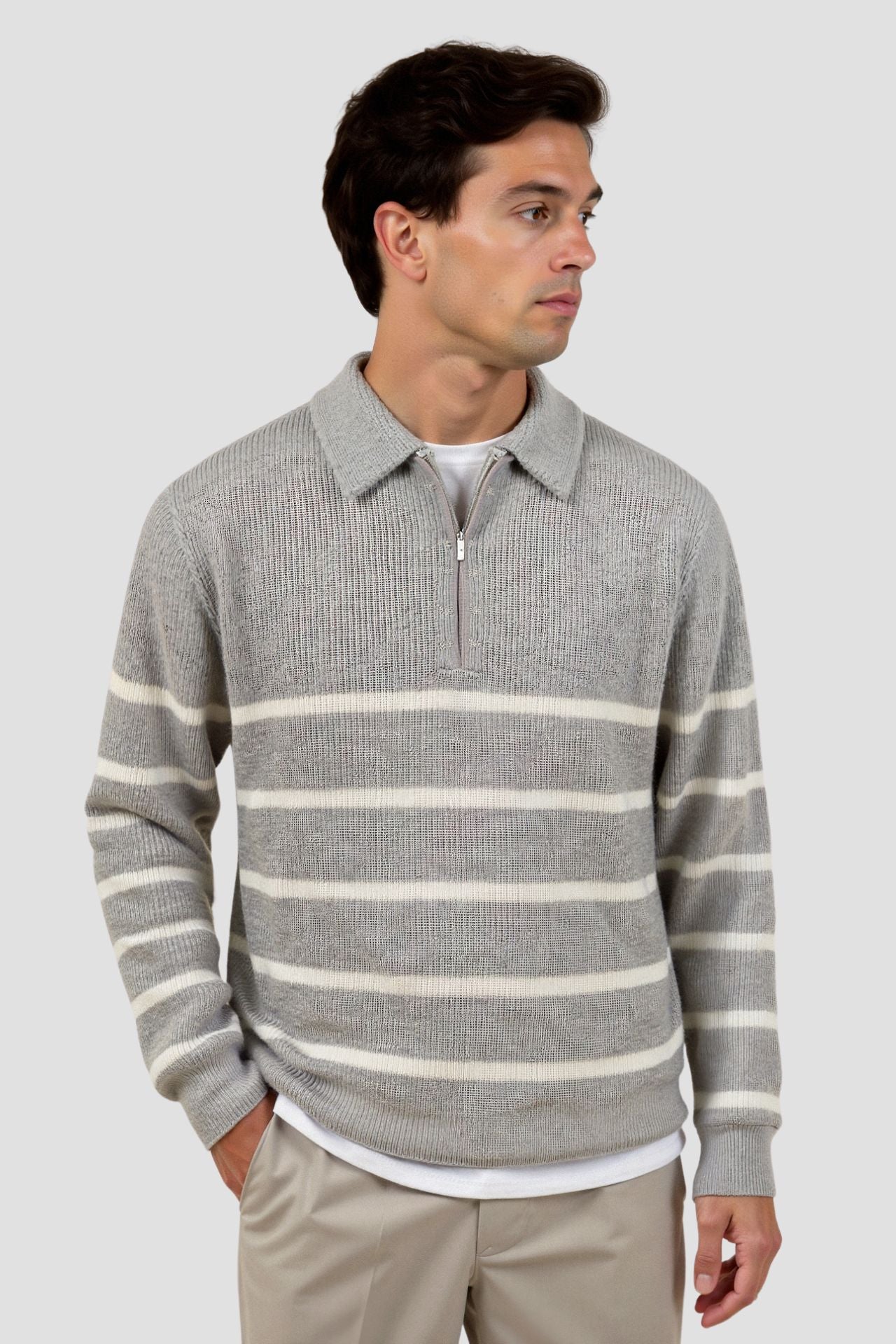 Herre Genser Half Zip Klassisk Stil 1