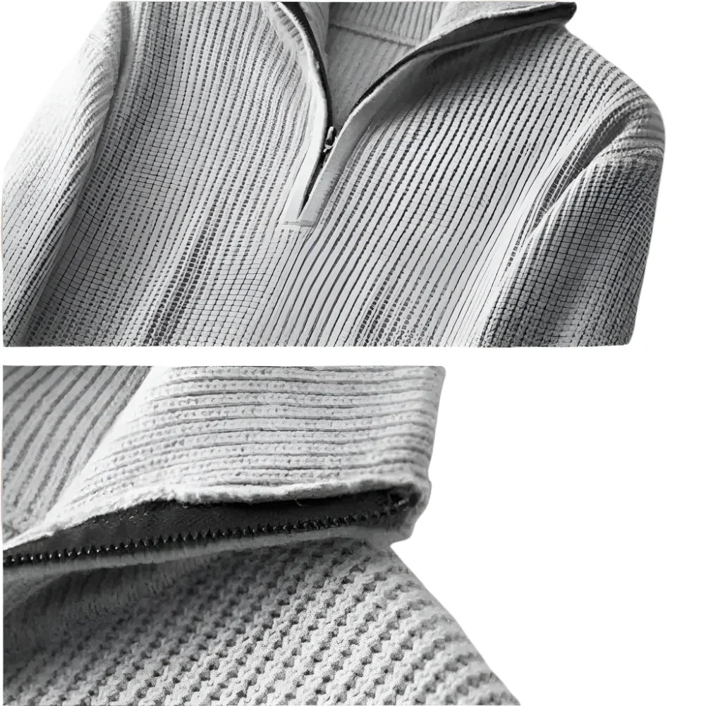 Herre Genser Half Zip med Skreddersydd Passform 4