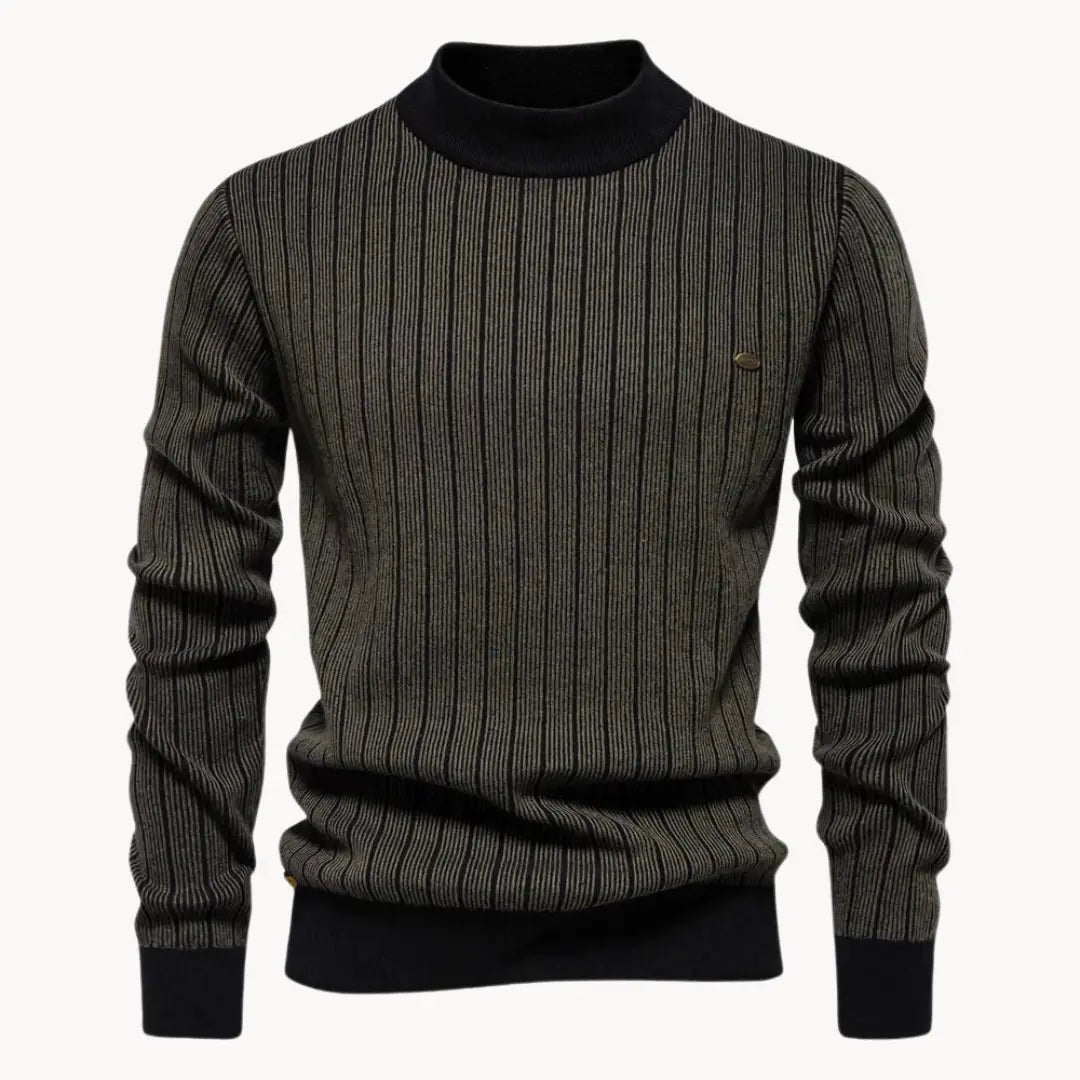 Herre Genser Langermet Stripet Design Moderne Stil 0