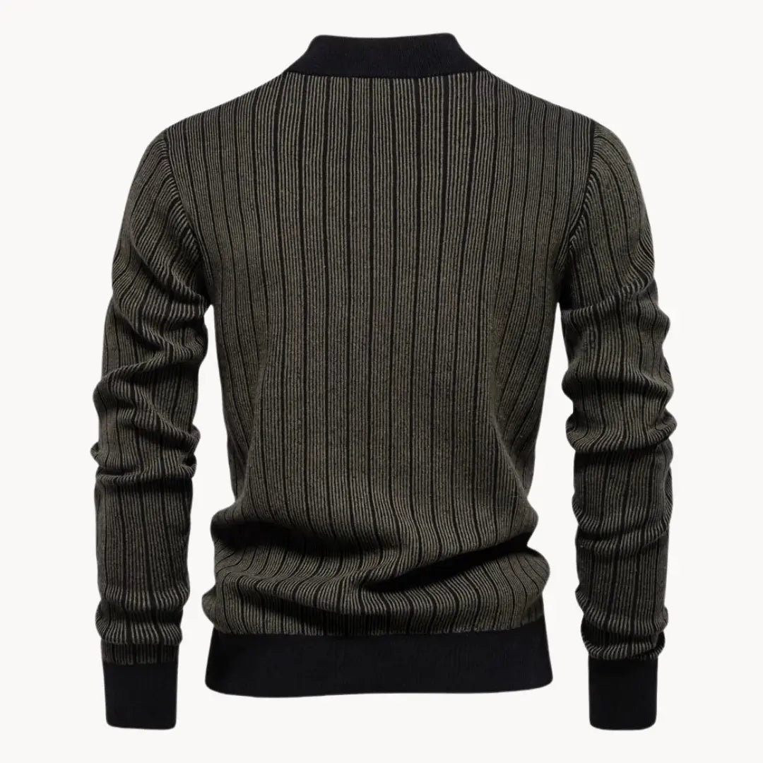 Herre Genser Langermet Stripet Design Moderne Stil 2