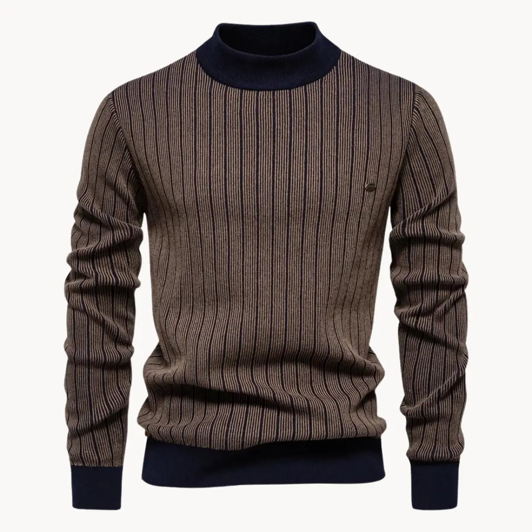 Herre Genser Langermet Stripet Design Moderne Stil 7