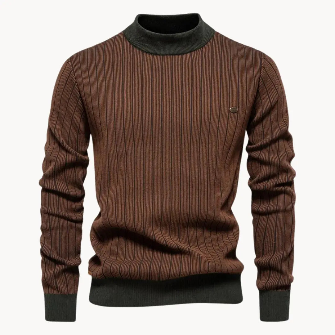 Herre Genser Langermet Stripet Design Moderne Stil 8