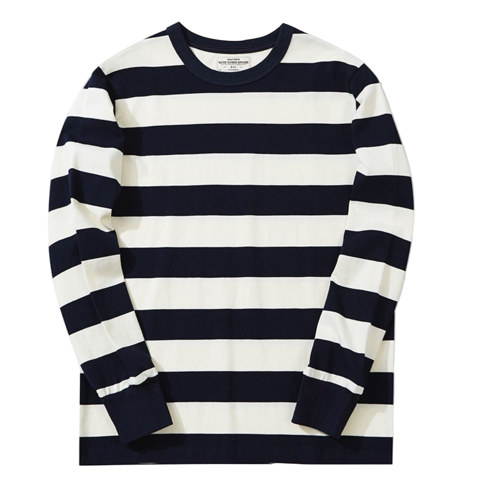Herre Genser Strikket med Moderne Striper 0