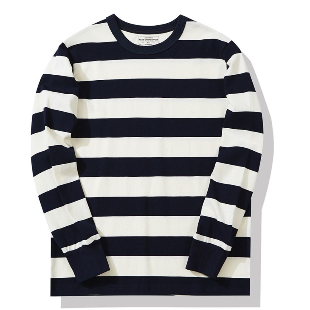 Herre Genser Strikket med Moderne Striper 1