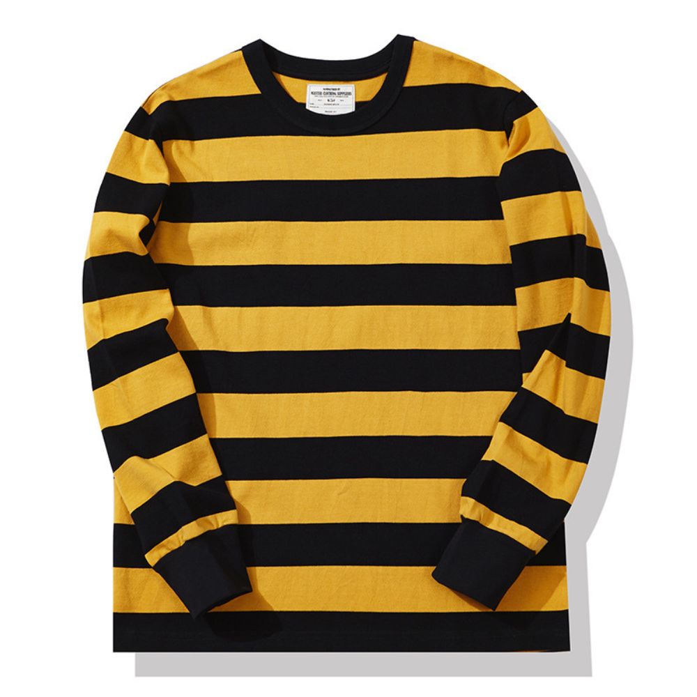 Herre Genser Strikket med Moderne Striper 2