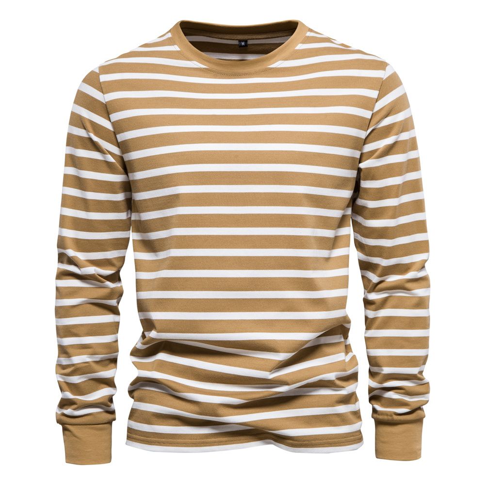 Herre Genser Strikket med Moderne Striper 7