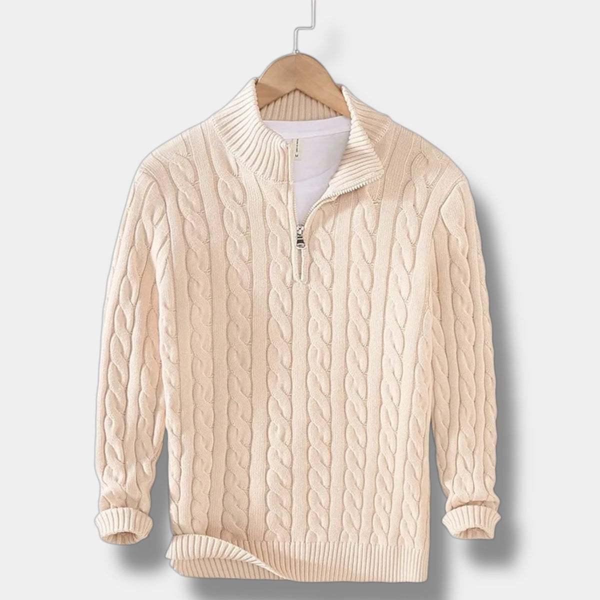 Herre Genser med Høy Hals Jacquard 3