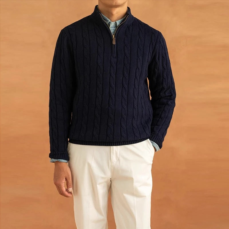 Herre Genser med Høy Hals Jacquard 5