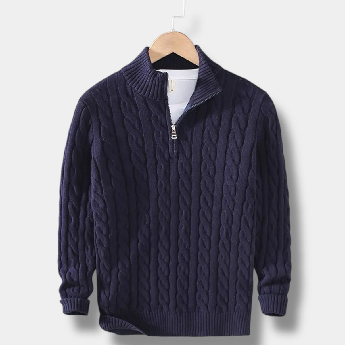 Herre Genser med Høy Hals Jacquard 6