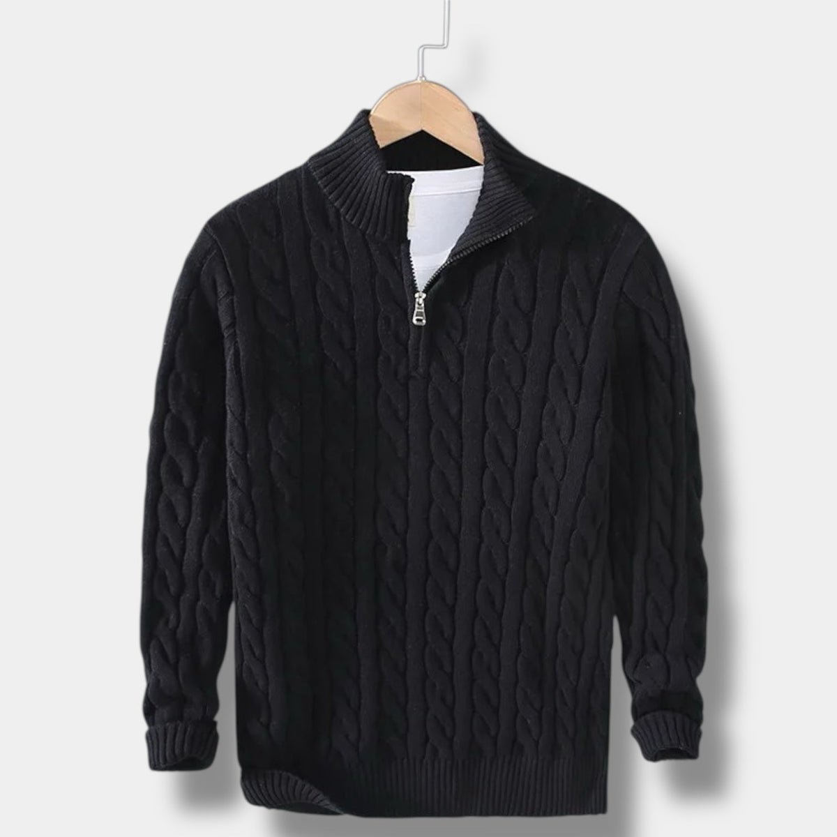 Herre Genser med Høy Hals Jacquard 8