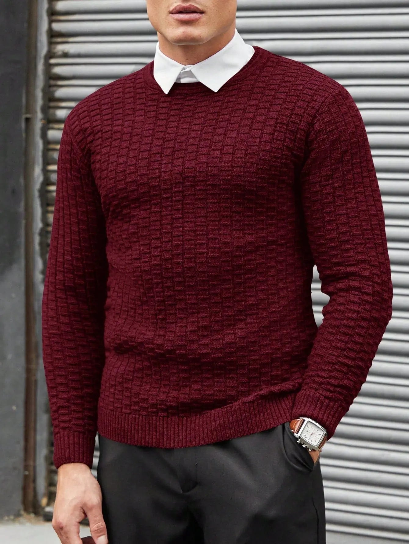 Herre Genser med Jacquarddesign 6