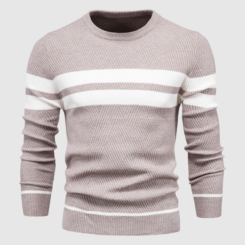 Herre Genser med Stripete Design 3