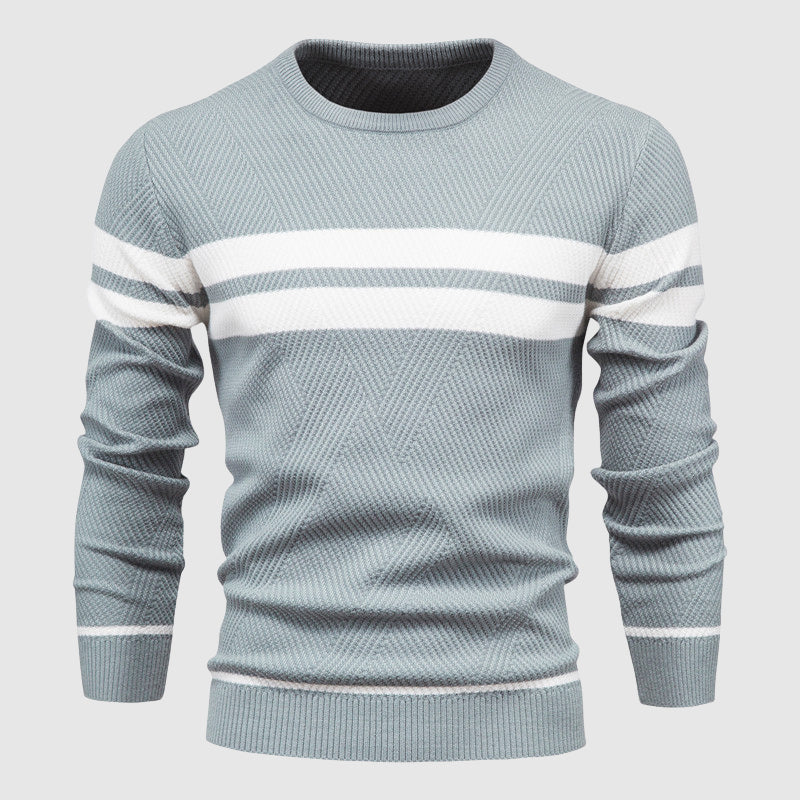 Herre Genser med Stripete Design 4