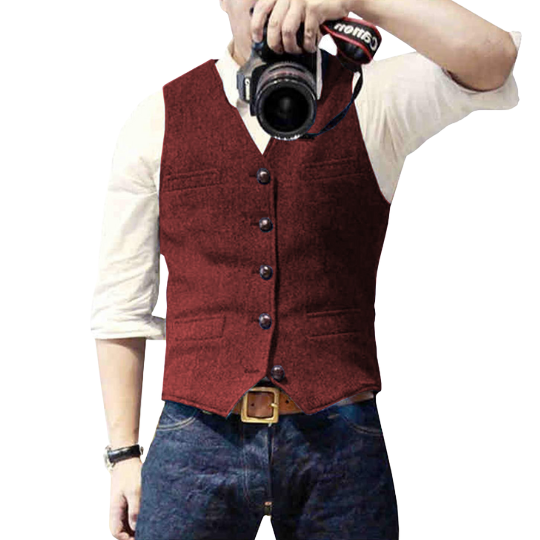 Herre Gilet Moderne Design 100% Polyester 3