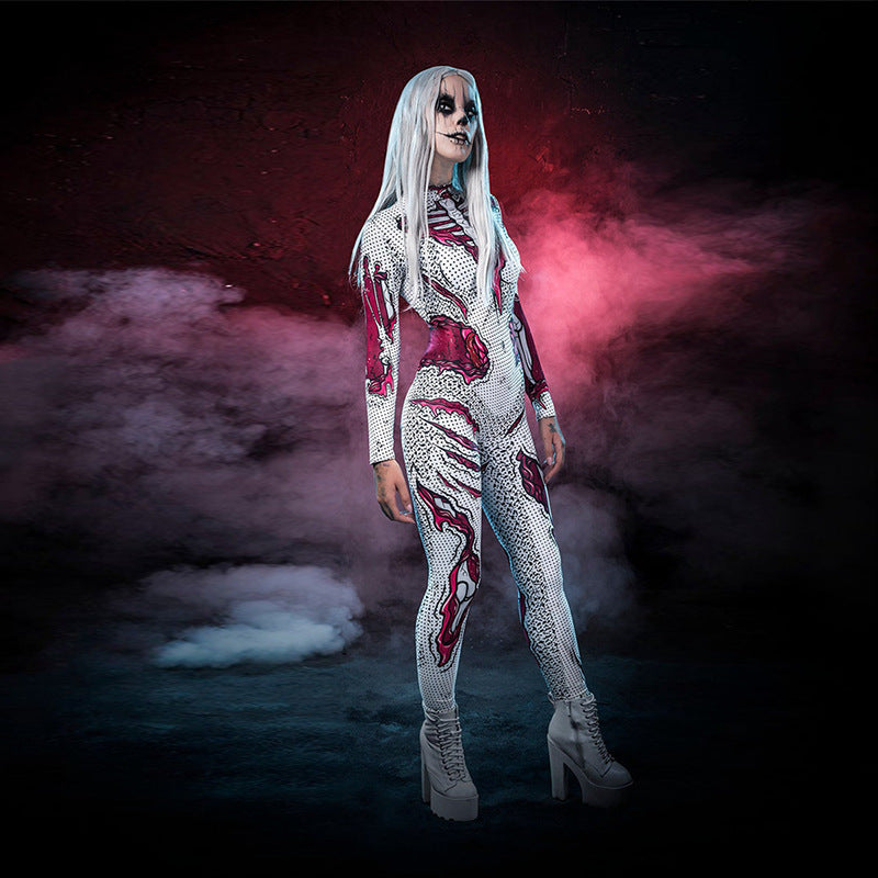 Herre Halloween Kostyme Helkropp Polyester Fargerik Trykt 2