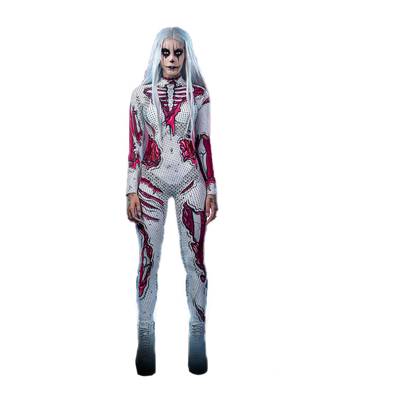 Herre Halloween Kostyme Helkropp Polyester Fargerik Trykt 4