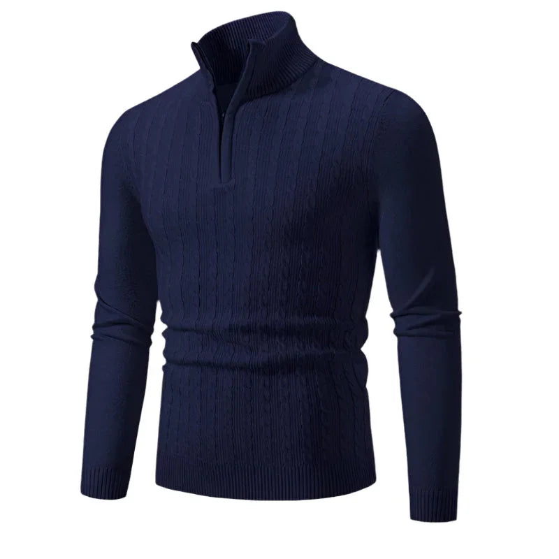 Herre Halv Zip Genser Stilig Design 7