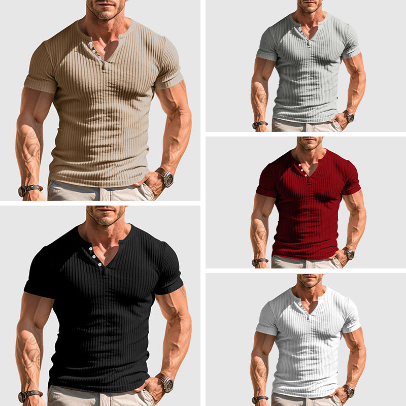 Herre Henley-skjorte Urban Stil 5