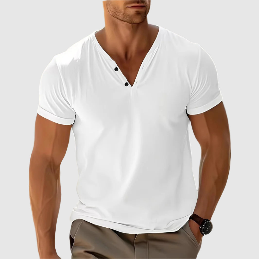 Herre Henley-skjorte med klassisk design 2