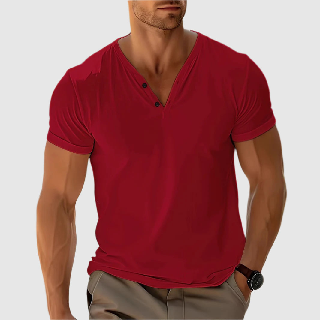 Herre Henley-skjorte med klassisk design 3