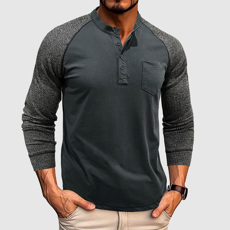 Herre Henley-skjorte med to toner 2