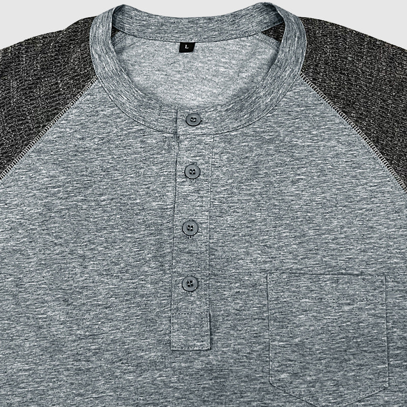 Herre Henley-skjorte med to toner 5