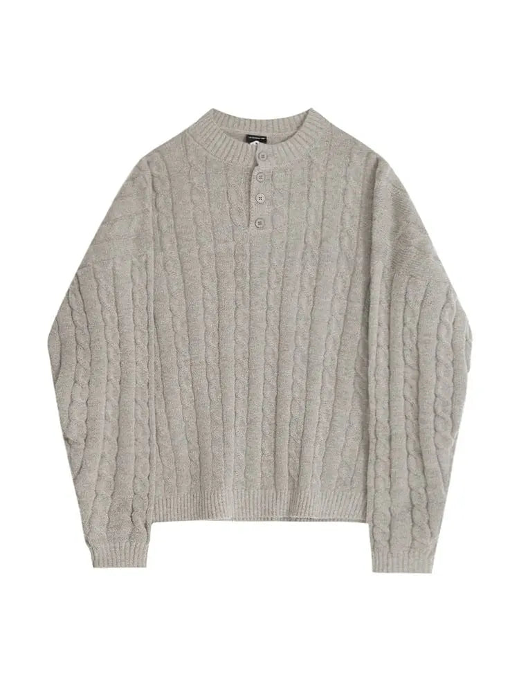 Herre Henley Pullover Stilig Design 2