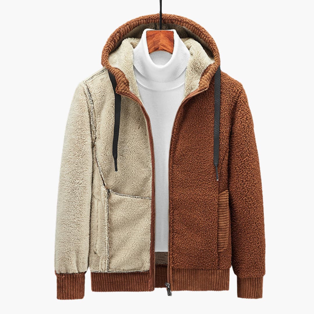 Herre Hoodie med Glidelås og Foret Hette 2