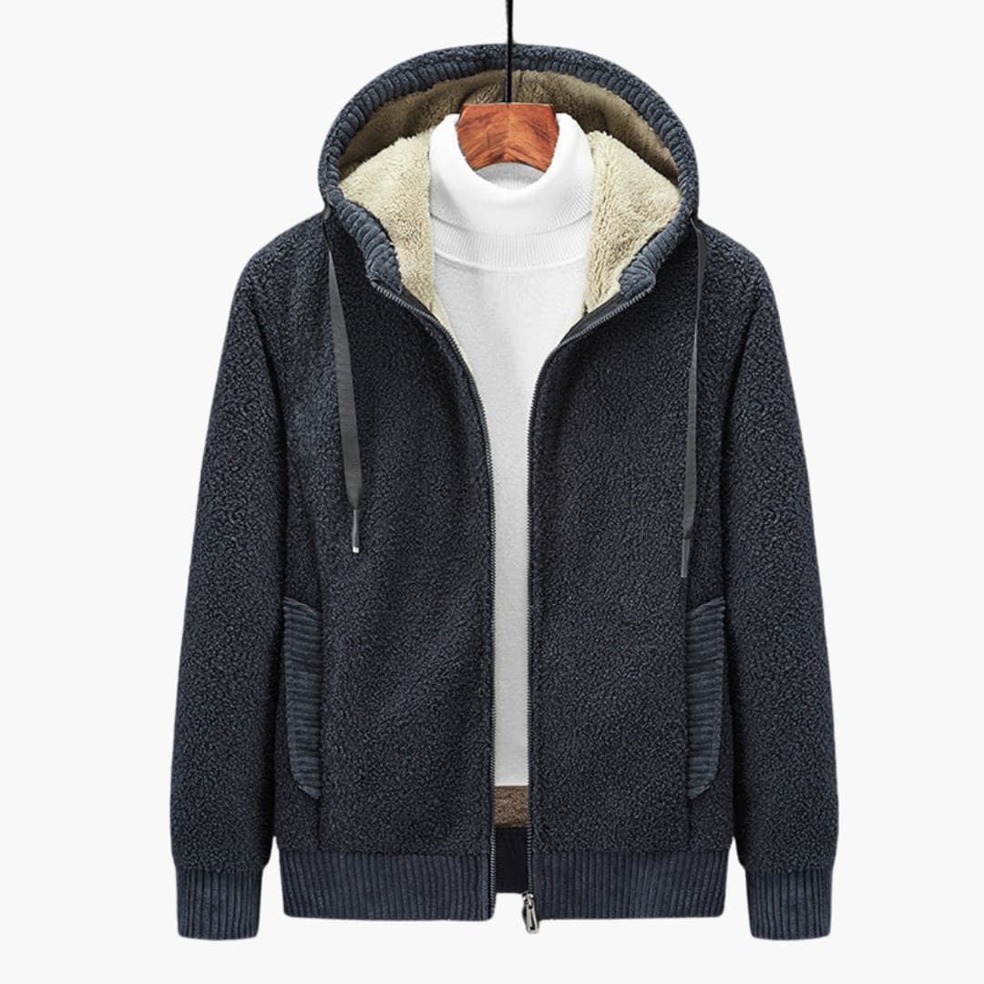 Herre Hoodie med Glidelås og Foret Hette 4