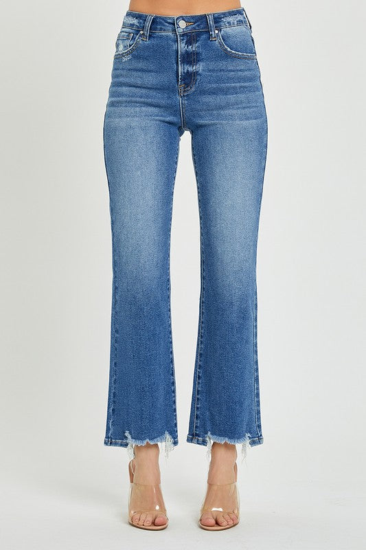 Herre Høyt Liv Ankel Jeans Avslappet Passform 1