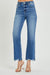Herre Høyt Liv Avslappede Rett Jeans 1