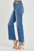 Herre Høyt Liv Avslappede Rett Jeans 3