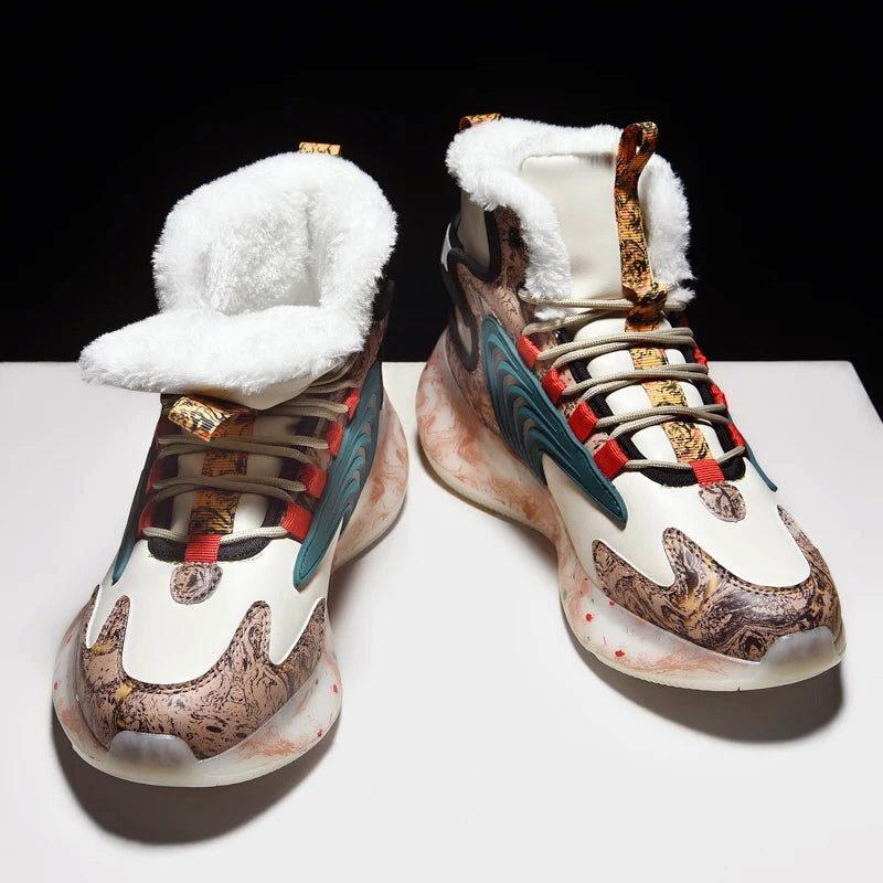 Herre Høytopp Sneakers med Trykk 4
