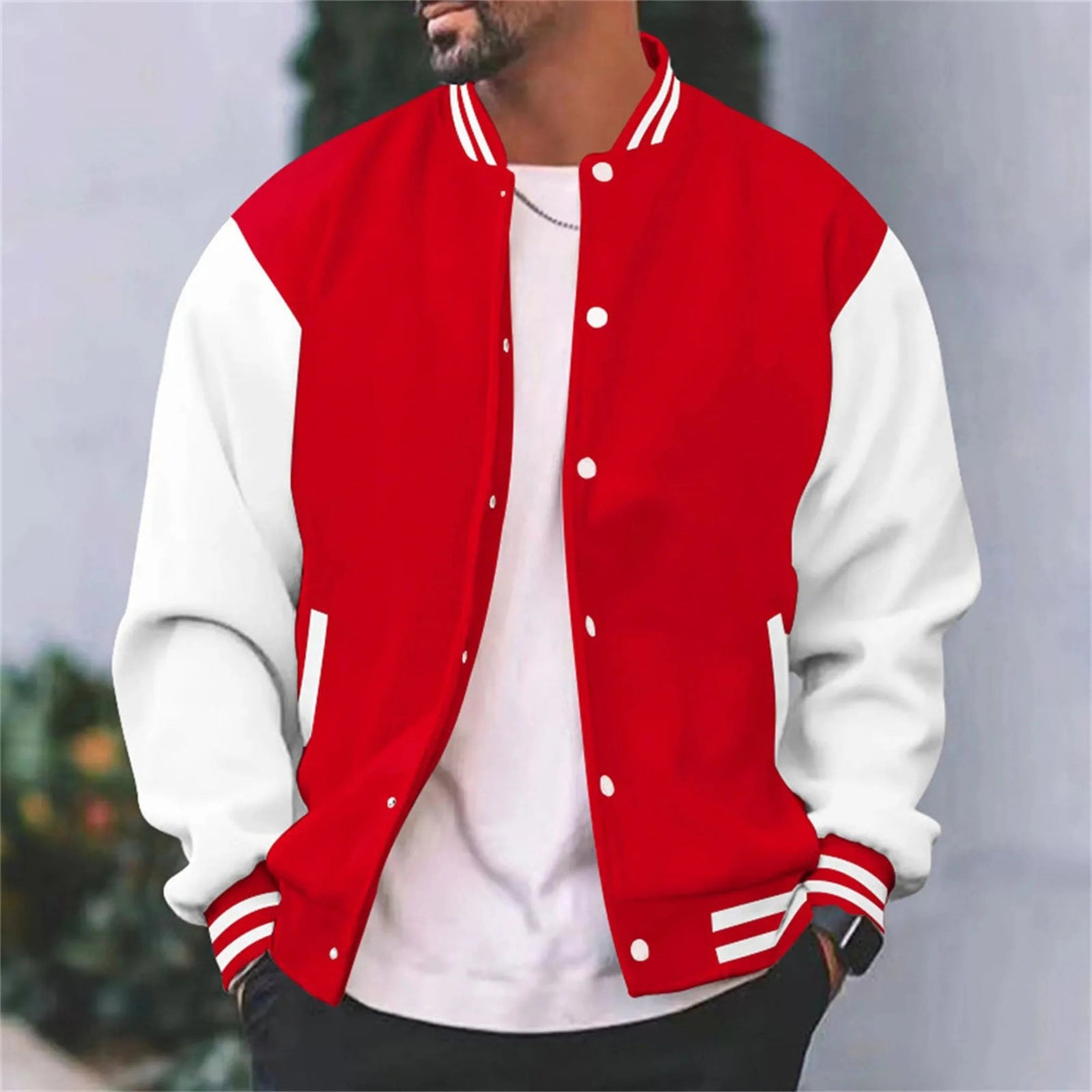 Herre Jakke Bomber Varsity Stil 4