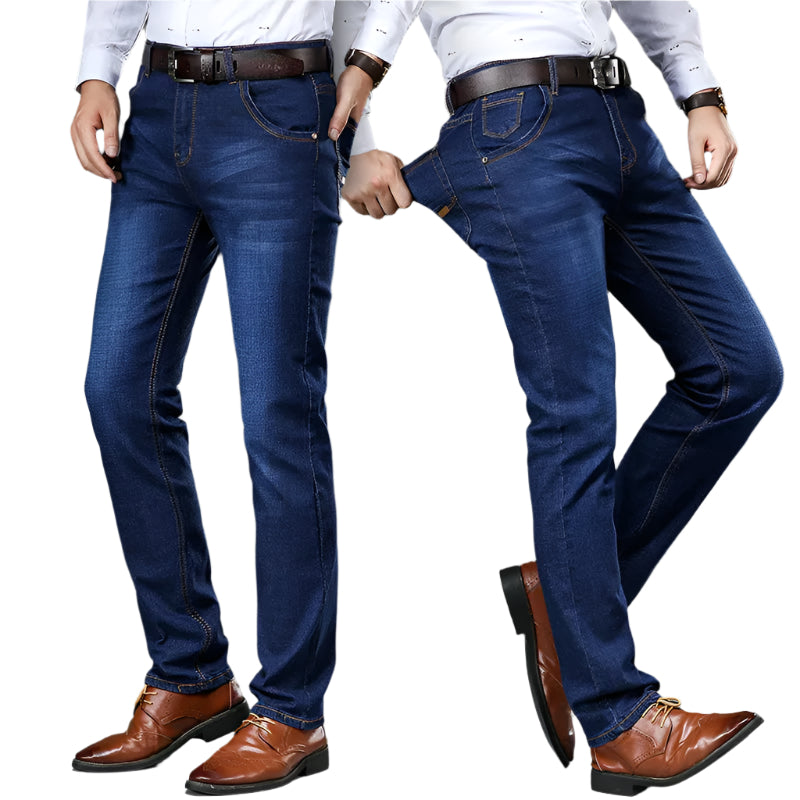 Herre Jeans 4-Veis Stretch i Bomull, Moderne Snitt, Komfortabel Passform 0