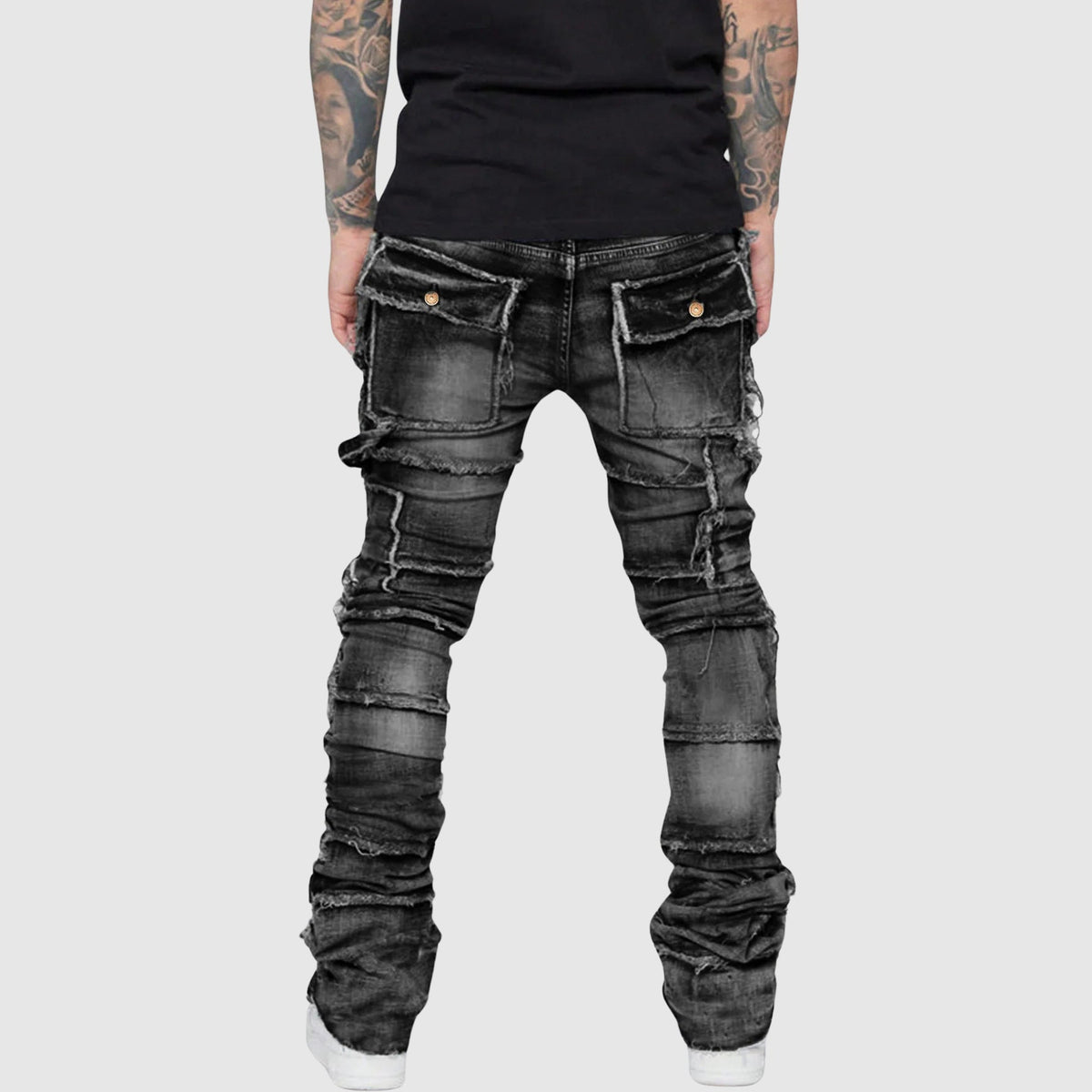 Herre Jeans Slank Passform Distressed 4