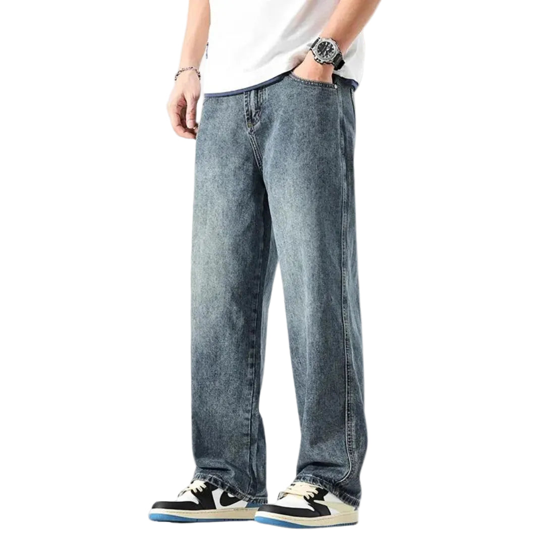 Herre Jeans med Rette Ben og Femlommersdesign 0